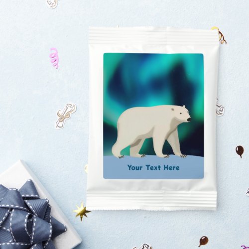 Cute Polar Bear and Northern Lights Hot Chocolate Drink Mix