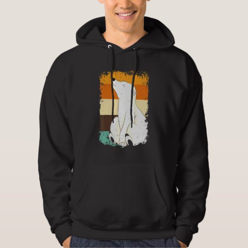 Cute Polar Bear  Arctic Animal Retro Polar Bear Hoodie