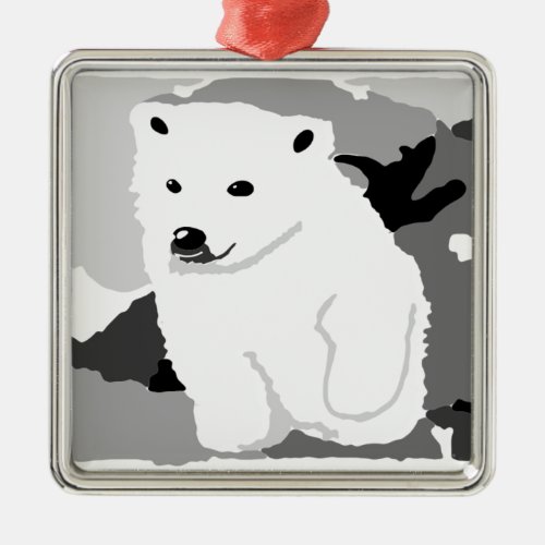 Cute Polar bear art gifts and accessories Metal Ornament