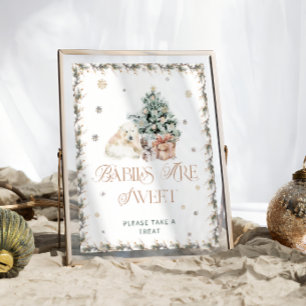 Cute Polar Bear Babies are Sweet Take a Treat Poster