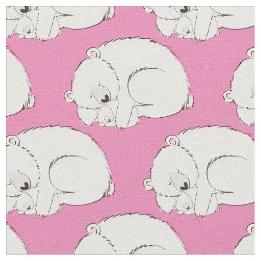 Cute Polar Bear Baby Nursery Decor Fabric
