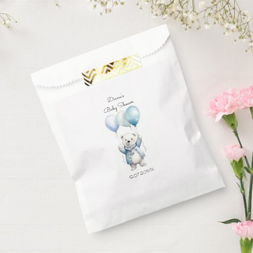 Cute Polar Bear Baby Shower Favor Bag