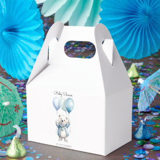 Cute Polar Bear Baby Shower Favor Boxes