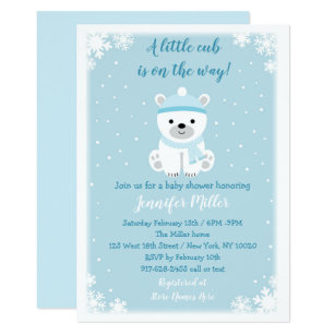 polar bear themed baby shower