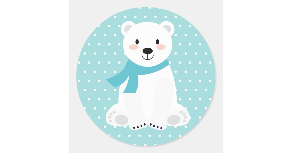 Baby Polar Bear Stickers, Zazzle