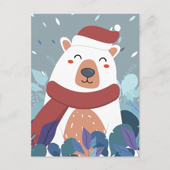 Cute Polar Bear Calendar Postcard (Front)