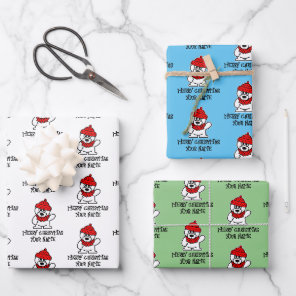 Cute polar bear Christmas wrapping paper sheets