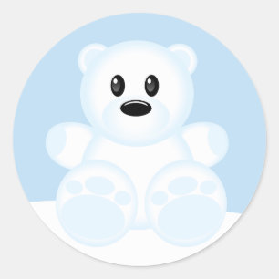 Cute Polar Bear Classic Round Sticker