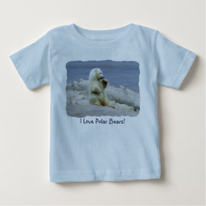 Cute Polar Bear Cub & Arctic Ice Infants Shirt