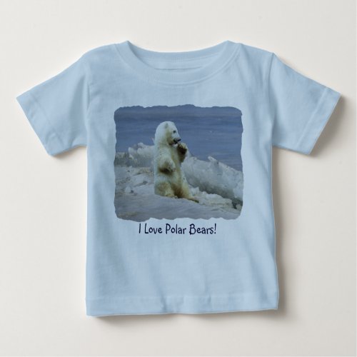 Cute Polar Bear Cub  Arctic Ice Infants Shirt