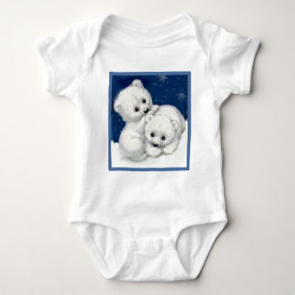 Cute Polar Bear Cubs Baby Bodysuit