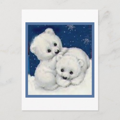 Cute Polar Bear Cubs Postcard