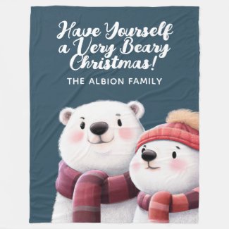 Cute Polar Bear Cubs Wearing Scarves