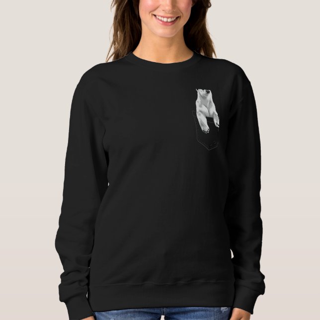 Cute Polar Bear For Men Women Arctic Bears Pocket  Sweatshirt (Front)