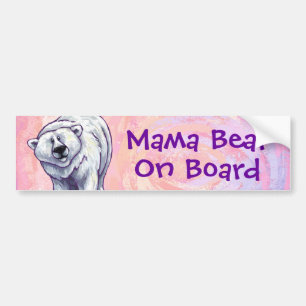 Cute Polar Bear for Mom Bumper Sticker