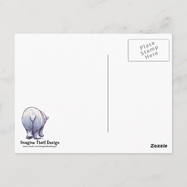 Cute Polar Bear for Mom Postcard (Back)