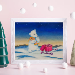 Cute Polar Bear Gift Poster
