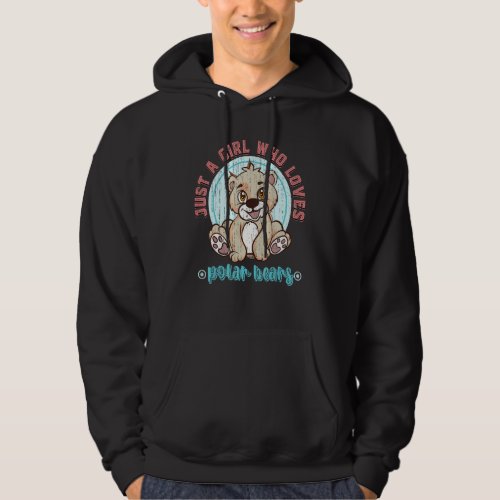 Cute Polar Bear  Girls Women Animal Polar Bear Hoodie