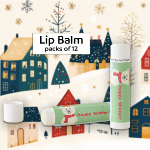 Cute Polar Bear Happy Winter Lip Balm