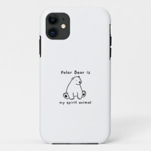 Cute Polar Bear Is My Spirit Animal Bear Lover iPhone 11 Case