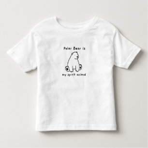 Cute Polar Bear Is My Spirit Animal Bear Lover Toddler T-shirt