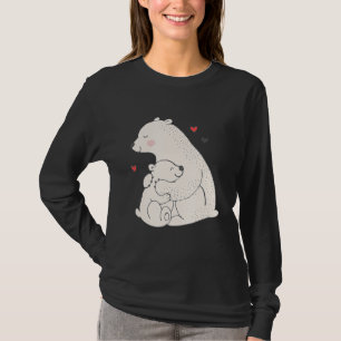 Cute Polar Bear Mama With Baby T-Shirt