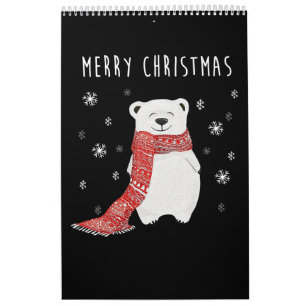 Cute Polar Bear Merry Christmas Xmas Calendar