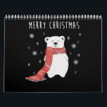 Cute Polar Bear  Merry Christmas Xmas Calendar<br><div class="desc">Cute Polar Bear Merry Christmas Xmas This cute polar bear lover for girls and women would make a great gift idea for Christmas, Birthday, Polar Bear Birthday Supplies, Mothers Day, Anniversary, Graduation, Back To School or just because. Perfect gift idea for polar bear lover. Polar Bear funny cute animal lover...</div>