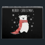 Cute Polar Bear Merry Christmas Xmas Calendar<br><div class="desc">Cute Polar Bear Merry Christmas Xmas This cute polar bear lover for girls and women would make a great gift idea for Christmas, Birthday, Polar Bear Birthday Supplies, Mothers Day, Anniversary, Graduation, Back To School or just because. Perfect gift idea for polar bear lover. Polar Bear funny cute animal lover...</div>