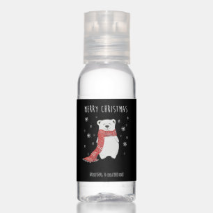Cute Polar Bear Merry Christmas Xmas Hand Sanitizer