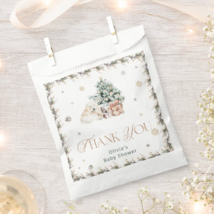 Cute Polar Bear Modern Baby Shower Favor Bag