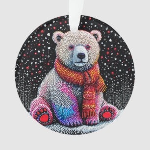 Cute polar bear ornament