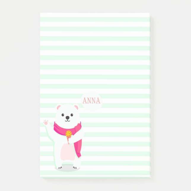 Cute Polar Bear | Personalized Notes (Front)