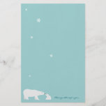 Cute Polar Bear Stationery: Always There For You Stationery at Zazzle