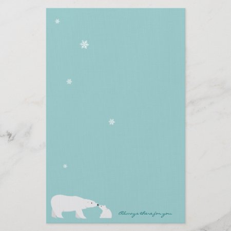 Cute Polar Bear Stationery: Always There For You Stationery