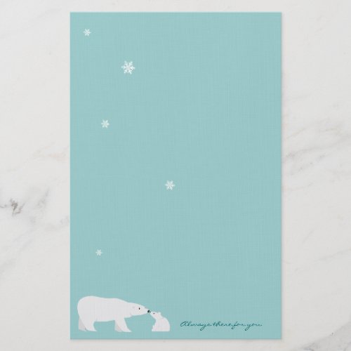 Cute Polar Bear Stationery Always there for you Stationery