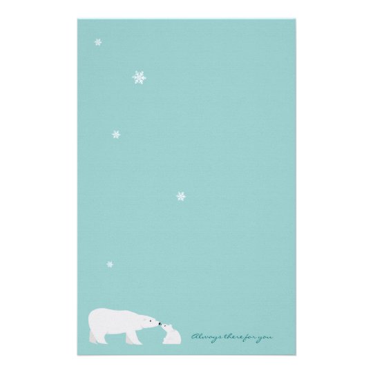 Cute Polar Bear Stationery: Always there for you Stationery | Zazzle.com