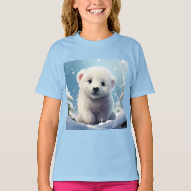 Cute Polar Bear T Shirt - Cute Animal Shirts  (Front)