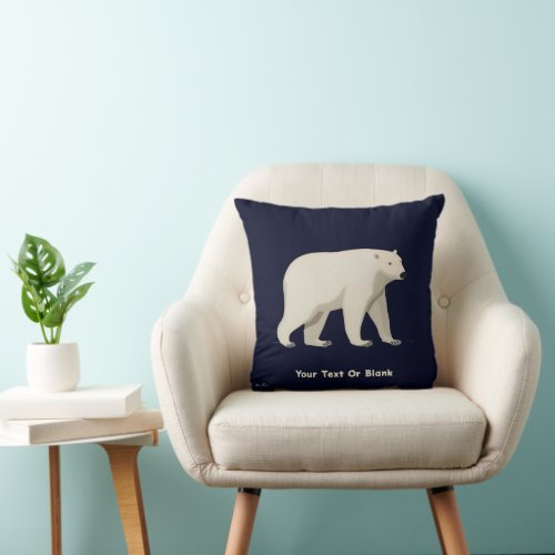 Cute Polar Bear Throw Pillow