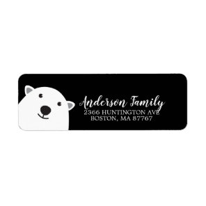 Cute Polar Bear Winter Holiday Address Label