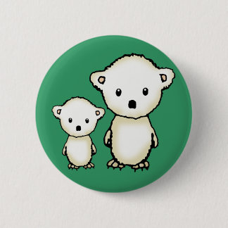 Cute Polar Bears Button