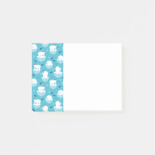 Cute Polar bears in Santa Hats Christmas Pattern Post-it Notes