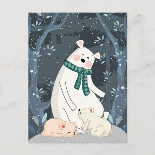 Cute Polar Bears Postcard
