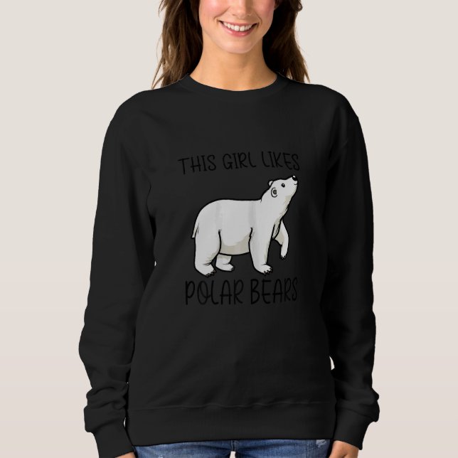 Cute Polar Bears Wildlife Nature Wilderness Sweatshirt (Front)