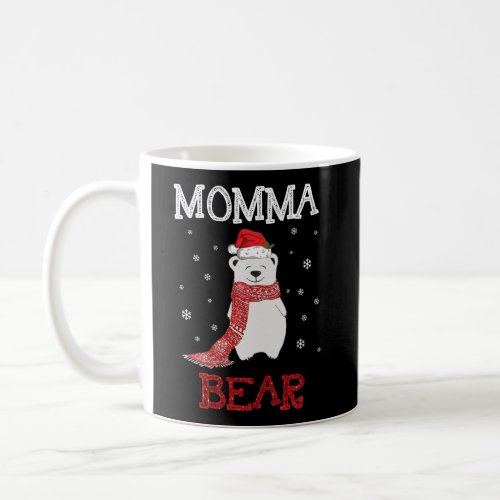 Cute Polar Momma Bear Scarf Merry Christmas Xmas H Coffee Mug