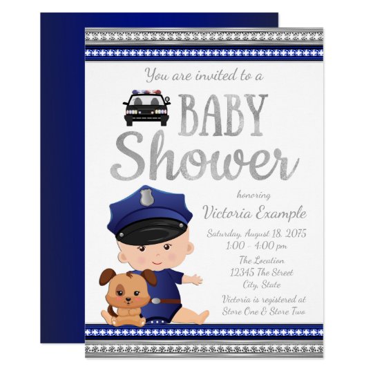 cute police baby shower