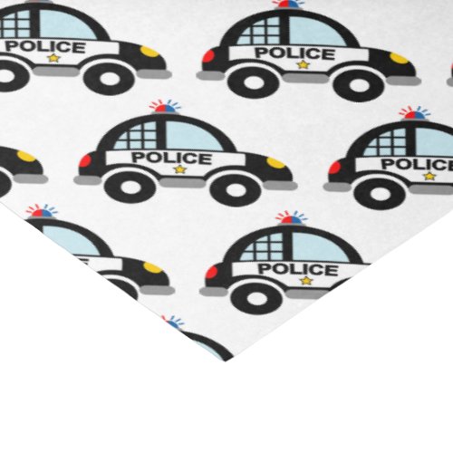 Cute police car kids Birthday gift tissue paper