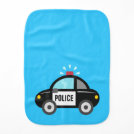 Cute Police Car with Siren Burp Cloth Cute Police Car with Siren Burp Cloth