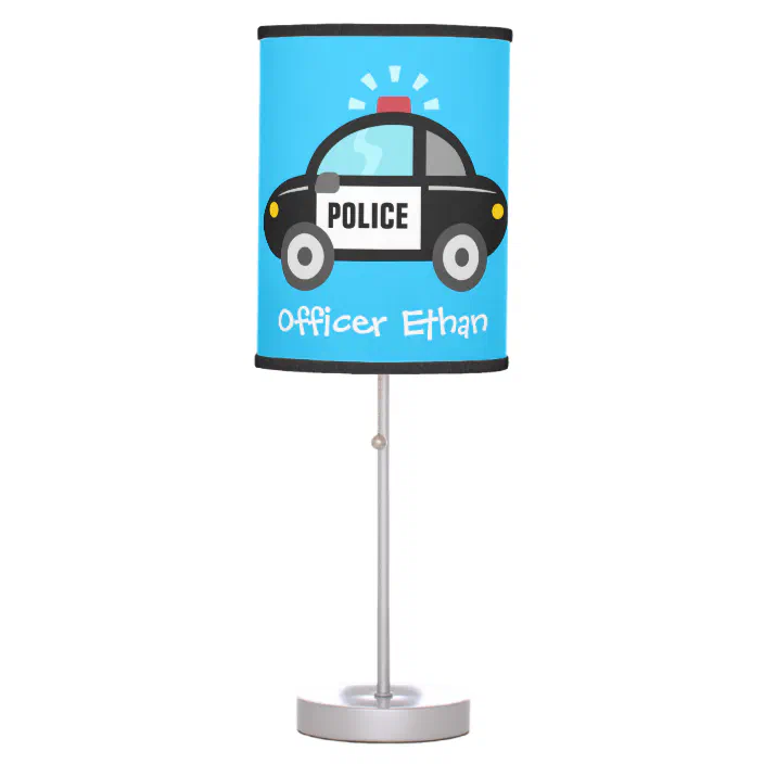 Siren Kids Personalized Table Lamp, Police Table Lamp