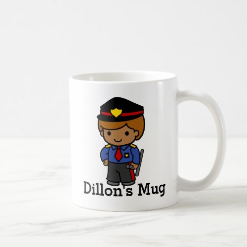 Cute Police man with baton Coffee Mug